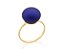Anel Rommanel Skinny Ring Composto Por Pérola Sintética Formato Pão De 14Mm - Imagem 1