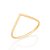 Anel Rommanel Skinny Ring Formado Por Aro Fino Com Curvatura Em 'V' Na Parte Superior - Imagem 1