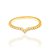 Anel Rommanel Skinny Ring Com Detalhe Em "V", Cravejado Por 19 Zircônias De 1,25 Mm - Imagem 2