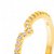 Anel Rommanel Skinny Ring Com Detalhe Em "V", Cravejado Por 19 Zircônias De 1,25 Mm - Imagem 3