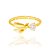 Anel Rommanel "Skinny Ring" Formado Por Parte Superior Com "Espírito Santo", Com 1 Zircônia Redonda De 4Mm Ao Lado - Imagem 2