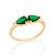 Anel Rommanel "Skinny Ring" Com Parte Superior Formada Por 2 Cristais No Formato Gota De 5X7 Mm - Imagem 1