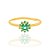 Anel Rommanel Skinny Ring Com Aro Trabalhado,Formado Por 'Flor' Cravejada Por 10 Zircônias De 1,25Mm Ao Redor E 1 Zircôn - Imagem 2