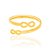 Anel Rommanel Skinny Ring Aro Ajustável , Formado Por Símbolos Do Infinito Nas Pontas - Imagem 2