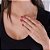 Anel Rommanel Skinny Ring Com Círculo Vazado Colorido, Cravejada Por 10 Zircônias De 1,25 M - Imagem 3