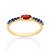 Anel Rommanel Skinny Ring Composto Por 4 Zircônias De 2 Mm, 2 Zircônias De 1,75 Mm, 2 Zircônias De 1,50 Mm, 2 Zircônias - Imagem 1