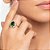 Maxi Anel Rommanel Cravejado Por 14 Zircônias De 2,5 Mm, Com 1 Cristal Oval De 10X12 Mm Ao Centro(Joia Licenciada Gio An - Imagem 4