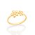 Anel Rommanel Skinny Ring Composto Por 1 Flor Grande E 1 Flor Pequena(Joia Licenciada Coleção Ana Hickmann 23º Edição) - Imagem 1
