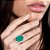 Maxi Anel Rommanel Composto Por 32 Zircônias De 1,0 Mm, 8 Zircônias De 1,75 Mm E 1 Cristal Oval De 15 X20 Mm Ao Centro(J - Imagem 4