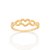 Anel Rommanel Skinny Ring Amor Eterno Formado Por 2 Infinitos E 1 Coração Vazado Ao Centro - Imagem 1