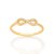 Anel Rommanel Skinny Ring Aro Trabalhado, Composto Por Infinito Cravejado Por 22 Zircônias De 1,0 Mm - Imagem 1