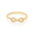 Anel Rommanel Skinny Ring Aro Trabalhado, Composto Por Infinito Cravejado Por 22 Zircônias De 1,0 Mm - Imagem 2