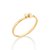 Anel Rommanel Skinny Ring Composto Por Coração Cravejado Por 1 Zircônia De 1,25 Mm Ao Centro - Imagem 2