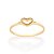Anel Rommanel Skinny Ring Com Coração Trabalhado - Imagem 1