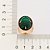 Maxi Anel Composto Por 40 Zircônias De 1,0 Mm E 1 Cristal Oval De 13X18 Mm Ao Centro, Com Aplicação De Rhodium Negro (Jo - Imagem 2