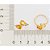 Anel Ajustável Cravejado Por 18 Zircônias De 1,0 Mm E 2 Cristais Gotas De 6X8 Mm Nas Pontas, (Joia Licen, Coleção Ana Hi - Imagem 3