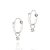 Brinco Rommanel Argola Com 2 Cristais Pendurados (Par)  Med  1,3 Cm X 1,0 Cm De Diâmetro - Imagem 1