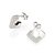 Brinco Meia Argola Quadrada Cravejada Por 158 Zircônias De 0,80 Mm (Par) Med 1,2 Cm X  0,30 Cm (Joia Licen  Coleção Ana - Imagem 2