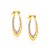 Brinco Rommanel Meia Argola Formato Oval Com Detalhes Em Rhodium Med 2,5 Cm - Imagem 1