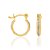 Brinco Rommanel Argola Trabalhada Com Detalhe Em Rhodium Med 1,3 Cm - Imagem 2