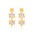 Brinco Rommanel Argola Lisas Com Estrelas Em Rhodium Med 1,5 Cm - Imagem 2