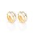 Brinco Rommanel Argola Larga, Trabalhada Com Aplique Em Rhodium No Meio E Laterais Lisas Med 1,9 Cm - Imagem 1