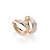 Brinco Rommanel Argola Larga, Trabalhada No Meio Com Aplique Em Rhodium E Laterais Lisas Med 2,5 Cm - Imagem 1