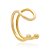 Brinco Rommanel Piercing De Pressão Formato Meia Argola Lisa Com Esferas Nas Pontas (Peça Unitária) Med 0,70Mm - Imagem 2