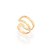 Brinco Rommanel Piercing De Pressão Com Formato Meia Argola Lisa, Tendo O Centro Vazado (Peça Unitária) Med 1,0 Mm De Di - Imagem 1