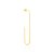 Brinco Rommanel Meia Argola No Formato Oval, Com Aro Liso Med 6,60 Cm X 1,90 Cm - Imagem 2