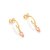 Brinco Rommanel Meia Argola Composto Por 2 Zircônias Gota De 4X6 Mm Penduradas (Par)Med 2,0 Cm X 1,0 Cm (Joia Licenciada - Imagem 1