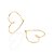 Brinco Argola Formato Coração,Med 4,1 Cm X 4,8 Cm - Imagem 2