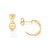 Brinco Meia Argola Formato Cromossomo,Med, 1,4 Cm - Imagem 2