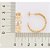 Brinco Meia Argola Formato Colmeia,Med, 2,9 Cm X 2,8 Cm, - Imagem 3