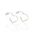 Brinco Rommanel Meia Argola No Formato De Coração Med 1,8 Cm X 2,0 Cm - Imagem 1