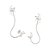 Brinco Rommanel Ear Cuff Com Piercing De Pressão Formato Luas Interligadas Por Corrente De Elo Cadeado Laminado Fio 0,35 - Imagem 2