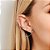 Brinco Rommanel Ear Cuff Com Piercing De Pressão Formato Luas Interligadas Por Corrente De Elo Cadeado Laminado Fio 0,35 - Imagem 4