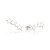 Brinco Rommanel Ear Cuff Composto Por 4 Estrelas (Par) Com Aro Torcido Ao Centro Med 2,2 Cm X 0,70 Cm(Joia Licenciada Co - Imagem 2