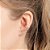 Brinco Rommanel Piercing De Pressão Aro Duplo, Composto Por 2 Zircônias De 2,5 MmMed 1,3 Cm De Diâmetro(Joia Licenciada - Imagem 3