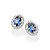 Brinco Rommanel Formato Oval, Cravejado Por 48 Zircônias De 0,80 Mm E 2 Zircônias Ovais De 4X6 Mm Ao Centro (Par) Med 1, - Imagem 1