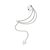 Brinco Rommanel Ear Cuff Com Piercing De Pressão, Formado Por Corrente Grumet Lixada Fio 0,40 Mm Com Estrela Na Ponta Me - Imagem 1