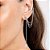 Brinco Rommanel Ear Cuff Com Piercing De Pressão, Formado Por Corrente Grumet Lixada Fio 0,40 Mm Com Estrela Na Ponta Me - Imagem 4