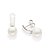 Brinco Rommanel Base Lisa Com Pérola De 8,0 Mm Na Ponta Med 1,3 Cm X 0,40 Cm - Imagem 2