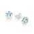 Brinco Rommanel Formato Flor Com 2 Cristais (Par) Med 0,6 Cm X 0,70 Cm - Imagem 2