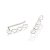 Brinco Rommanel Ear Cuff Formado Por 8 Corações Vazados (Par) Med 1,90 Cm X 0,40 Cm - Imagem 2