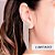 Brinco Rommanel Ear Curf Com Piercing De Pressão Formato De Franja Med 7,0 Cm X 2,9 Cm(Joia Licenciada Coleção Giovanna - Imagem 4
