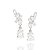 Brinco Rommanel Cravejado Por 2 Zircônias Navetes De 3X6 Mm, 4 Zircônias Navetes De 2,5X5 Mm, 4 Zircônias Gota De 4X6 Mm - Imagem 2