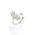 Brinco Rommanel Piercing De Pressão Formado Por 3 Flores Cravejadas Por 14 Zircônias De 1,0 Mm E 7 Zircônias De 1,25 Mm, - Imagem 1
