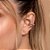 Brinco Rommanel Piercing De Pressão Aro Duplo Cravejado Por 13 Zircônias De 1,25 Mm, Com Flor De Um Lado E 1 Zircônia Go - Imagem 4