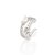 Brinco Rommanel Piercing De Pressão Aro Duplo Cravejado Por 13 Zircônias De 1,25 Mm, Com Flor De Um Lado E 1 Zircônia Go - Imagem 1